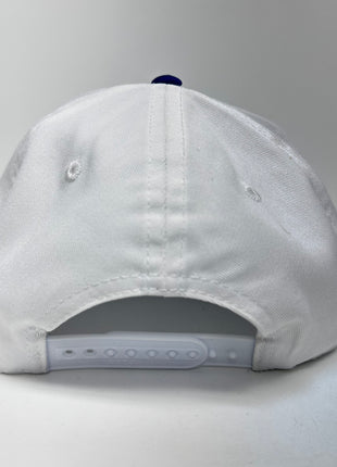 HAVE A NICE DAY Blue Brim White Crown SnapBack Cap Hat Custom Embroidered