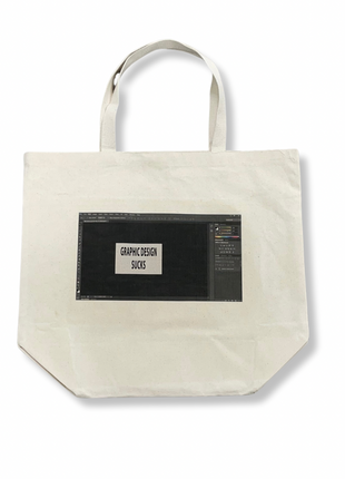 Graphic Design Photoshop Sucks Custom Printed Tote Bag