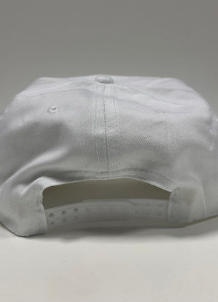 Redneck Yacht Club on a white SnapBack hat cap with rope custom embroidered