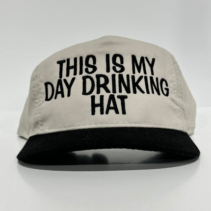 THIS IS MY DAY DRINKING HAT Vintage Strapback Cap Hat Custom Embroidered Collab Cut The Activist