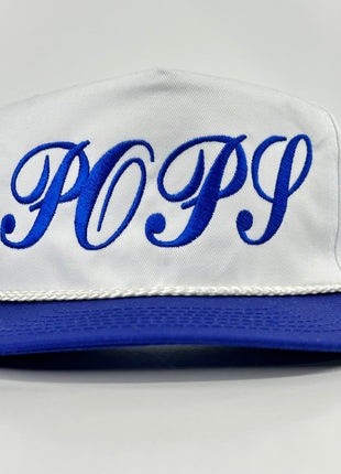POPS On A Vintage Blue Brim Rope Golf SnapBack father’s Day Custom Embroidered