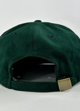 Sometimes I drink Water on a green crown navy brim Strapback hat cap collab potent frog custom embroidery