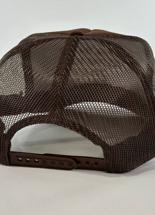 Thank you for holding your breath while I smoke on a brown mesh trucker SnapBack hat cap custom embroidered