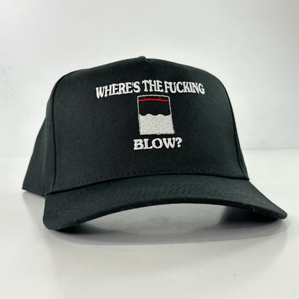 Blow Black SnapBack Hat Cap Custom Embroidered