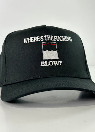 Blow Black SnapBack Hat Cap Custom Embroidered