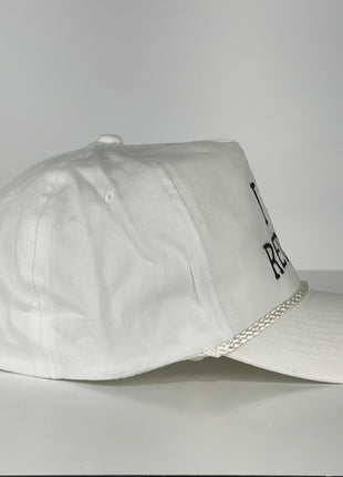 I love Red 40 Custom Embroidered white Rope Hat SnapBack