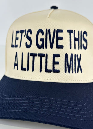 Let’s Give this a little Mix on a SnapBack Hat Cap Collab The Izzy Drinks Custom Embroidered