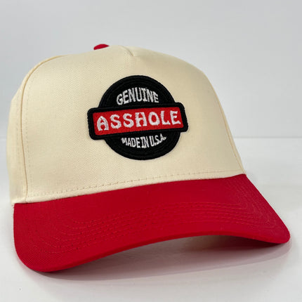 Genuine Asshole Made in USA Funny Snapback Baseball Adjustable Cap Hat Custom Embroidered