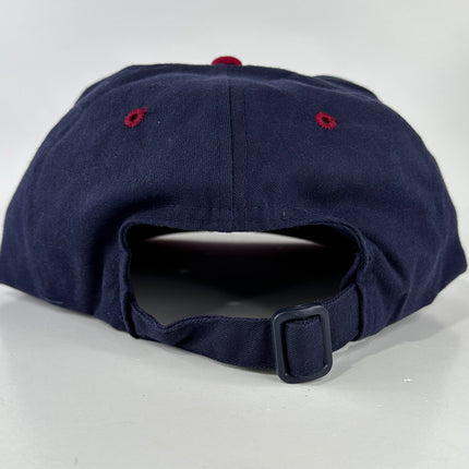 IM LOW KEY ILITERATE Vintage Maroon Strapback Cap Hat illiterate Funny Custom Embroidered