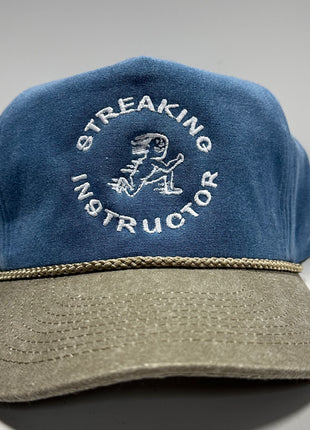 STREAKING INSTRUCTOR Tall Sky Blue Crown Rope SnapBack Funny Hat Cap Custom Embroidered