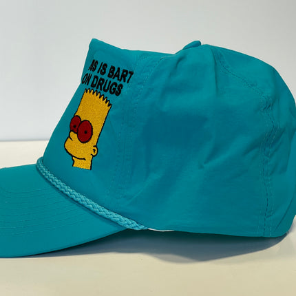 This is Bart on Drugs custom Embroidered Hat SnapBack