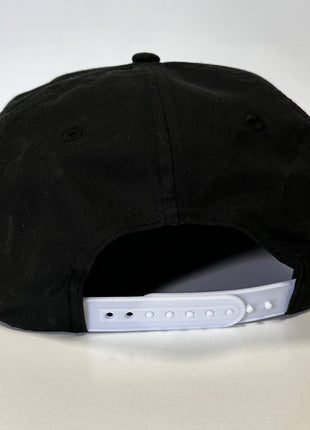 Modern Day Cowboy White Rope Black SnapBack Cap Hat Custom Embroidered