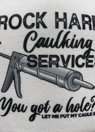 ROCK HARD CAULKING SERVICES Funny Black Mesh Trucker SnapBack Cap Hat Custom Printed