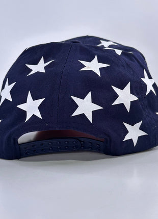 Professional Beer Drinker on an American flag print SnapBack hat cap Collab Cut the Activist Custom Embroidery