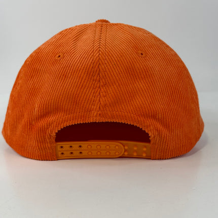 FU 1 of 1 Orange Cordaroy Rope SnapBack Cap Hat Custom Embroidered