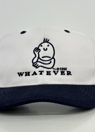 Whatever Low Crown Strapback Cap Hat Custom Embroidered