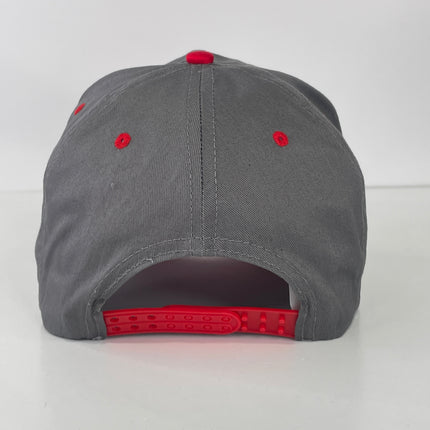 Don’t talk to me until I have had my morning cigarette custom embroidered gray/red brim, snapback cap