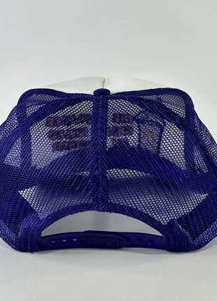 THE GRIMACE SHAKE KILLED MY BROTHER Purple Mesh Trucker SnapBack Cap Inappropriate Trucker Funny Hat Custom Embroidered Collab Potent Frog