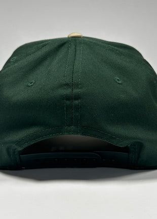 JUST WEED FOR ME THANKS Green Crown Tan Brim Snapback Hat Cap Custom Embroidery