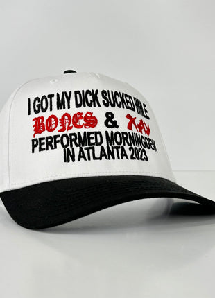 I GOT MY D SUCKED WHILE BONES & XAY PERFORMED SNAPBACK CAP HAT Custom Embroidered