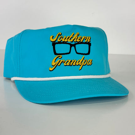 Southern Grandpa Rope SnapBack CAP FUNNY HAT CUSTOM EMBROIDERED COLLAB JUSTIN STAGNER