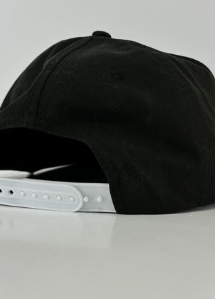 Mallard Duck White Rope Black SnapBack Cap Hat Custom Embroidered