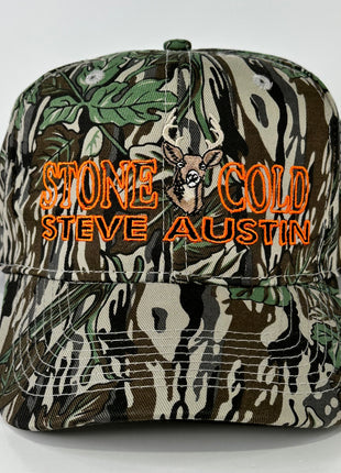 STONE COLD Hunting CAMO SNAPBACK CAP Deer HAT CUSTOM EMBROIDERED