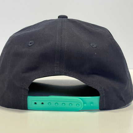 ON WEEKENDS I HOOK UP WITH BIG GIRLS WHO SWALLOW Funny Fishing Navy SnapBack Teal Rope Golf Hat Cap Custom Embroidered
