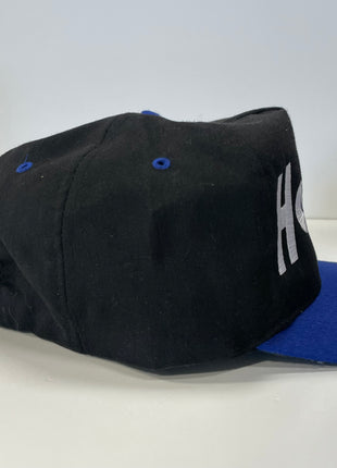 Horny Custom Embroidered Strapback Cap Hat Black/Blue