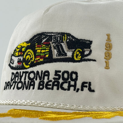 1991 Daytona 500 custom embroidered Gold leaf Strapback