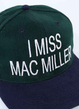 I Miss Mac Miller Rip Custom Embroidered on a Vintage Strapback Cap Hat in USA