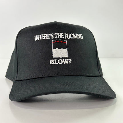 Blow Black SnapBack Hat Cap Custom Embroidered