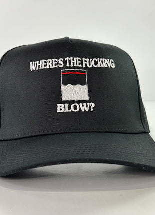 Blow Black SnapBack Hat Cap Custom Embroidered