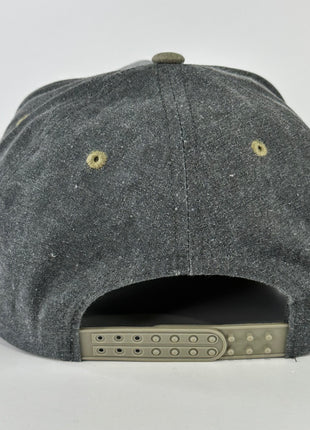 IM DID ASBESTOS I CAN on a gray crown khaki brim SnapBack Hat Cap with Rope Collab Potent Frog Custom Embroidery