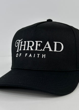 THREAD OF FAITH Black SnapBack Adjustable Baseball Cap Hat Custom Embroidery Lawrenceville GA