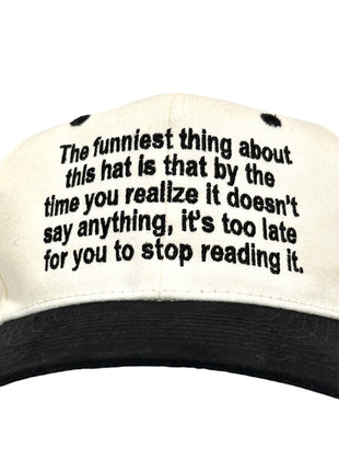 The Funniest thing about this hat custom embroidered vintage Strapback cap hat meme funny