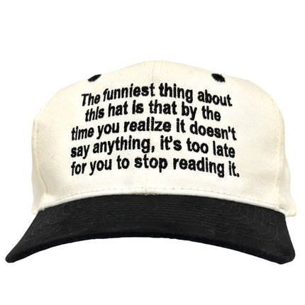 The Funniest thing about this hat custom embroidered vintage Strapback cap hat meme funny