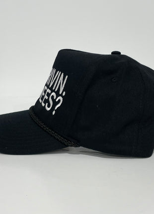 I’m Drivin. Hardees? Custom Embroidered Black Trucker SnapBack