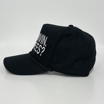 I’m Drivin. Hardees? Custom Embroidered Black Trucker SnapBack