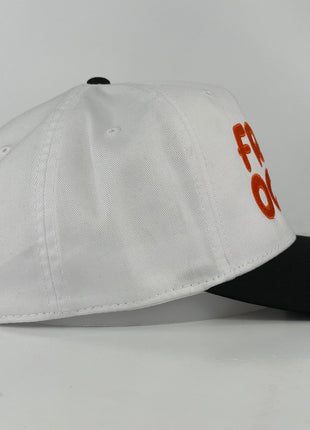 Frank Ocean Custom Embroidered SnapBack White/Black orange lettering