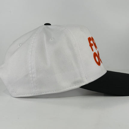 Frank Ocean Custom Embroidered SnapBack White/Black orange lettering