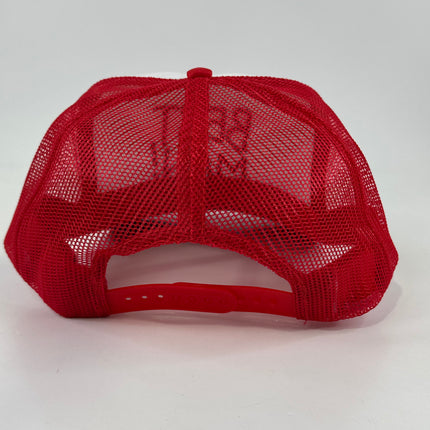 BEST MAN Red Mesh Trucker SnapBack Adjustable Cap Hat Custom Embroidered Collab Potent Frog