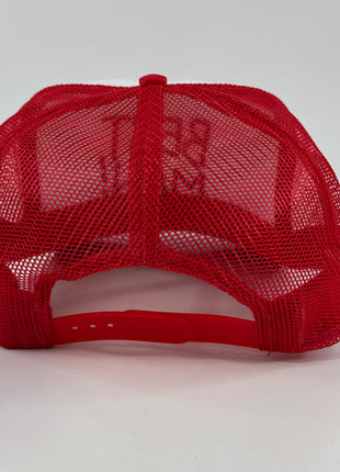 BEST MAN Red Mesh Trucker SnapBack Adjustable Cap Hat Custom Embroidered Collab Potent Frog
