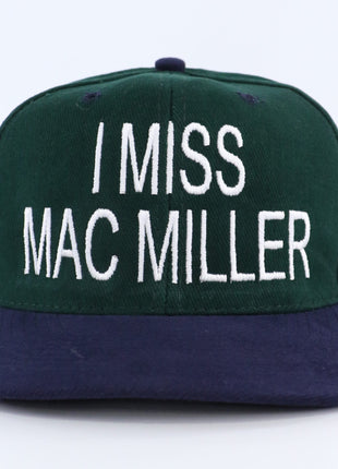 I Miss Mac Miller Rip Custom Embroidered on a Vintage Strapback Cap Hat in USA