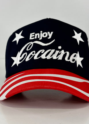Enjoy on an American Flag print SnapBack Hat Cap Custom Embroidered