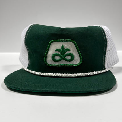 Custom Pioneer Seeds Vintage Patch Green White Mesh Strapback Cap Hat