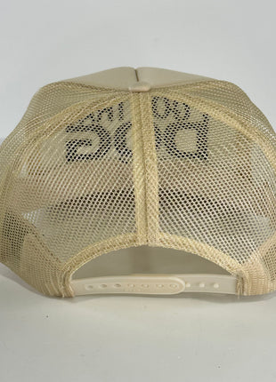 I got that dog in me on a tan mesh trucker SnapBack hat cap custom embroidered