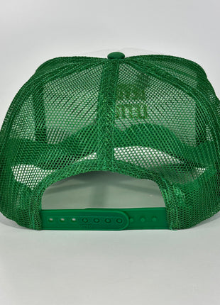 Devils Lettuce on a Green Mesh SnapBack Hat Cap Collab Justin Stagner Custom Embroidery