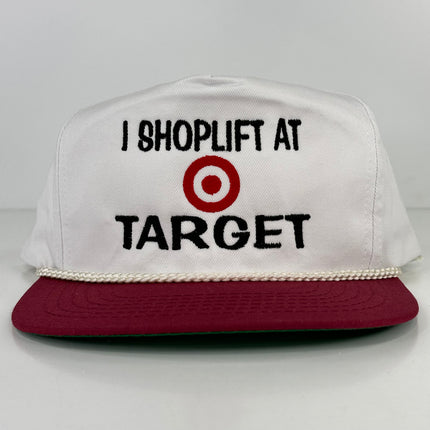 I Shoplift At Target Funny meme Vintage Custom Embroidered Rope SnapBack Hat Cap