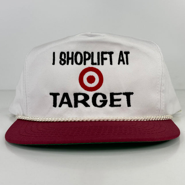 I Shoplift At Target Funny meme Vintage Custom Embroidered Rope SnapBack Hat Cap